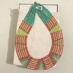 Multi colored statement necklace